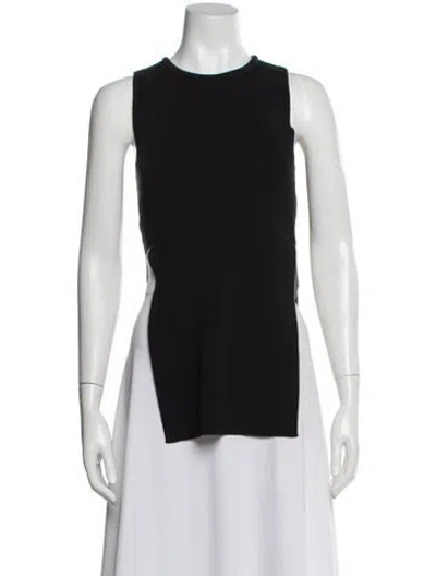 Pre-owned Simon Miller Crew Neck Sleeveless Top In Black