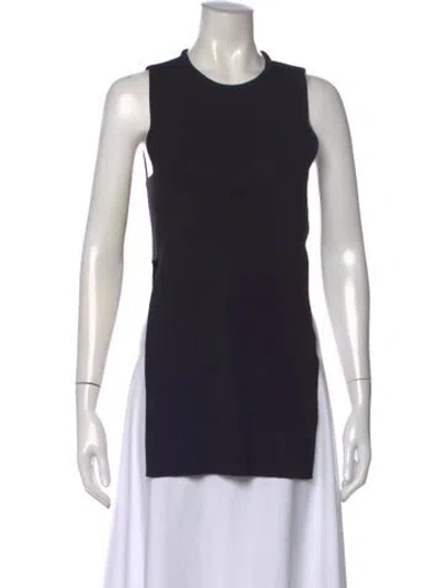 Pre-owned Simon Miller Crew Neck Sleeveless Top In Black