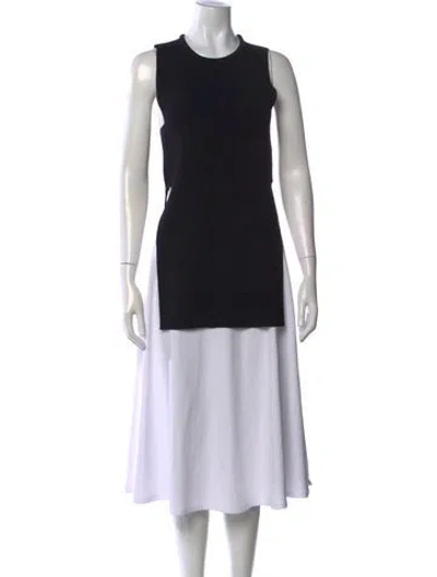 Pre-owned Simon Miller Crew Neck Sleeveless Top In Black