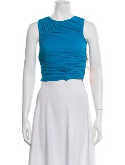 Pre-owned Simon Miller Crew Neck Sleeveless Top In Blue