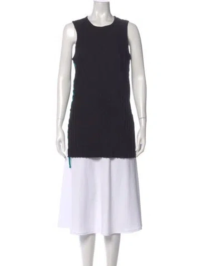 Pre-owned Simon Miller Crew Neck Sleeveless Top In Blue