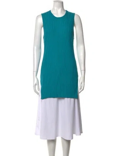 Pre-owned Simon Miller Crew Neck Sleeveless Top In Blue