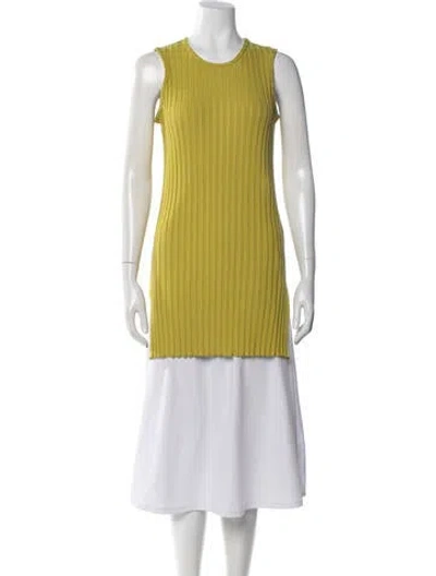 Pre-owned Simon Miller Crew Neck Sleeveless Top In Green