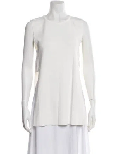 Pre-owned Simon Miller Crew Neck Sleeveless Top In White