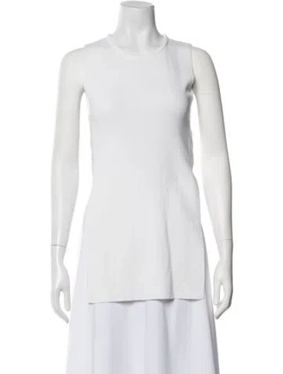 Pre-owned Simon Miller Crew Neck Sleeveless Top In White
