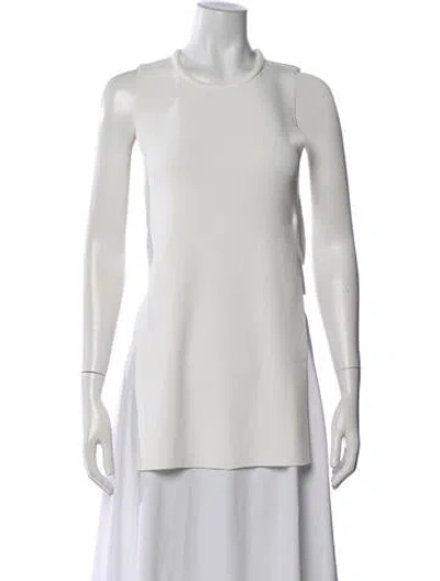 Pre-owned Simon Miller Crew Neck Sleeveless Top In White