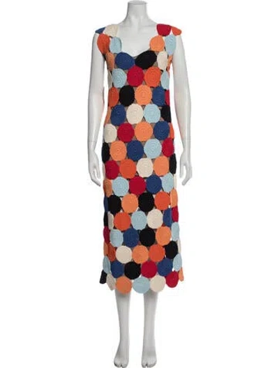 Pre-owned Simon Miller Crochet Long Dress W/ Tags In Multicolor