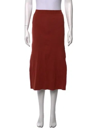 Pre-owned Simon Miller Cutout Accent Midi Length Skirt In Orange