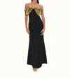 Simon Miller Dali Crepe Dress In Black/star Gold In Multi