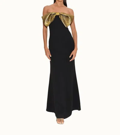 Simon Miller Dali Crepe Dress In Black/star Gold In Multi
