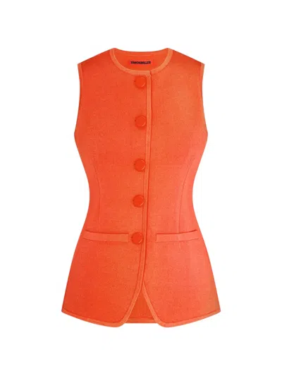 Simon Miller Del Mar Knit Vest In Orange