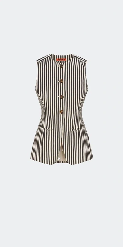 Simon Miller Del Mar Linen Vest In Black