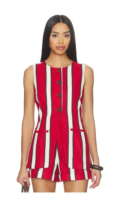 Simon Miller Del Mar Linen Vest In Multi