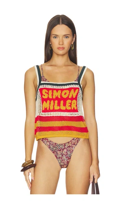 Simon Miller Dibby Crochet Top In Multi