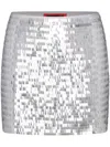 Simon Miller Dizzy Sequin Mini Skirt In Satellite Silver In Silver