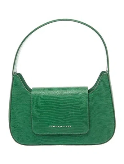 Pre-owned Simon Miller Embossed Leather Shoulder Bag In Green