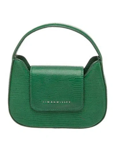 Pre-owned Simon Miller Embossed Leather Top Handle Bag In Green