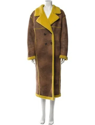Pre-owned Simon Miller Faux Fur Coat In Brown
