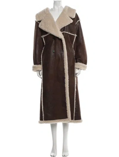 Pre-owned Simon Miller Faux Fur Coat In Brown