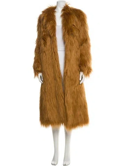 Pre-owned Simon Miller Faux Fur Coat In Brown