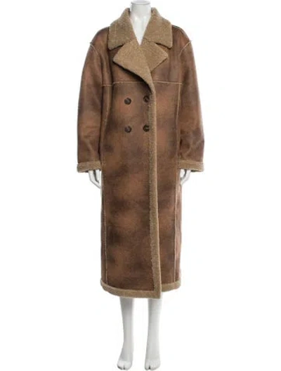 Pre-owned Simon Miller Faux Fur Coat In Brown