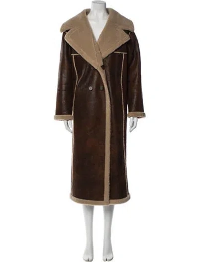 Pre-owned Simon Miller Faux Fur Coat In Brown