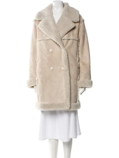 Pre-owned Simon Miller Faux Fur Coat W/ Tags In Neutral