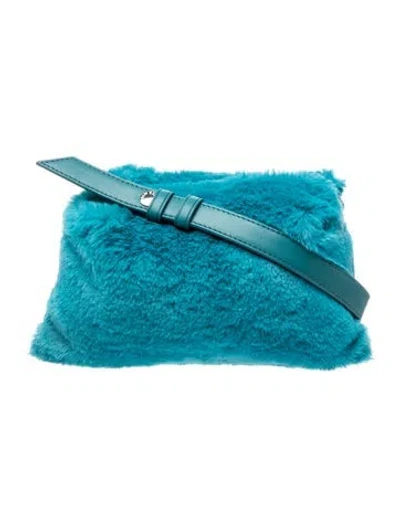 Pre-owned Simon Miller Faux Fur Shoulder Bag In Blue