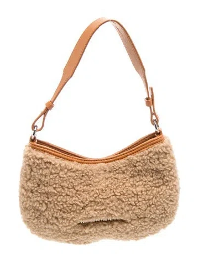 Pre-owned Simon Miller Faux Fur Shoulder Bag In Neutral