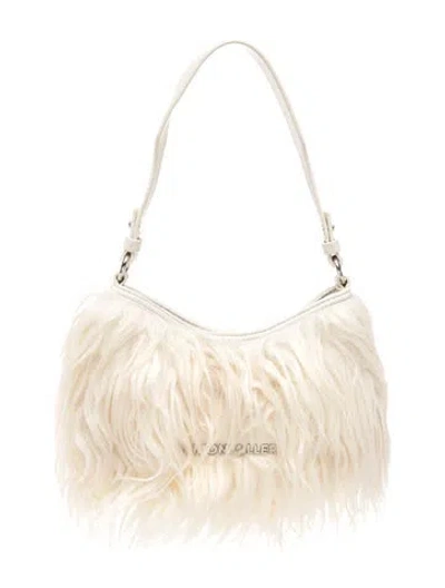 Pre-owned Simon Miller Faux Fur Shoulder Bag In Neutrals