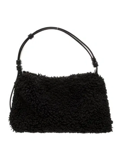 Pre-owned Simon Miller Faux Fur Top Handle Bag In Black