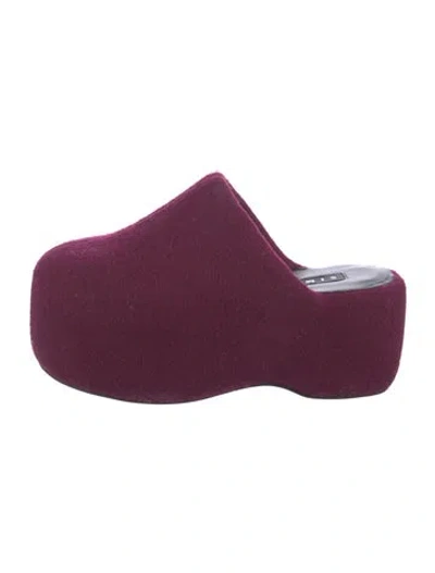 Pre-owned Simon Miller Felt Mules In Purple