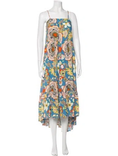 Pre-owned Simon Miller Floral Print Long Dress In Multi