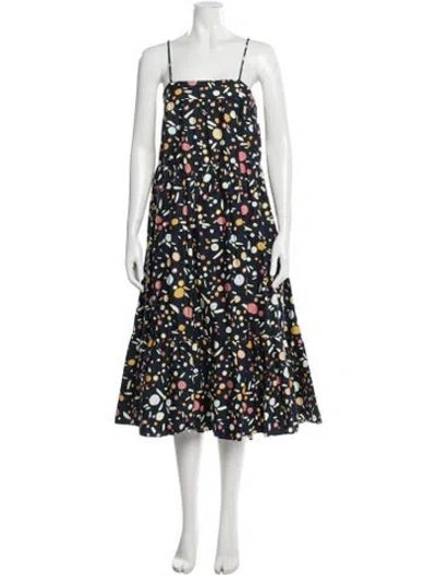 Pre-owned Simon Miller Floral Print Midi Length Dress In Blue