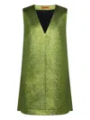 Simon Miller Fountain Metallic-effect Mini Dress In Green