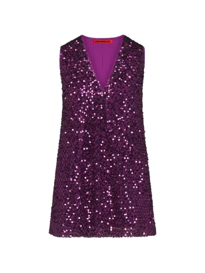 Simon Miller Fountain Sequin-embellished Mini Dress In Purple