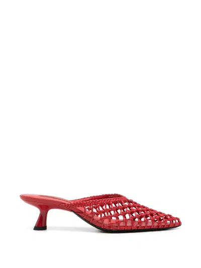 Simon Miller Gala Heeled Mules In Red
