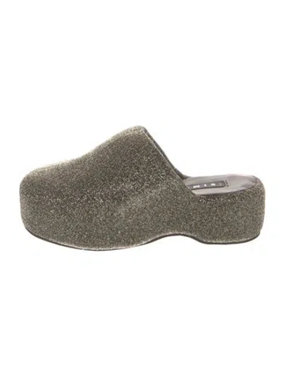 Pre-owned Simon Miller Glitter Mules In Gold