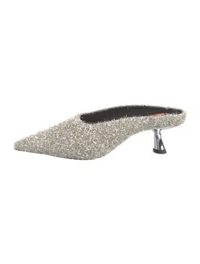 Pre-owned Simon Miller Glitter Mules In Multi