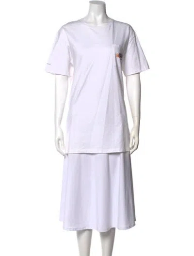 Pre-owned Simon Miller Graphic Print Crew Neck T-shirt In White