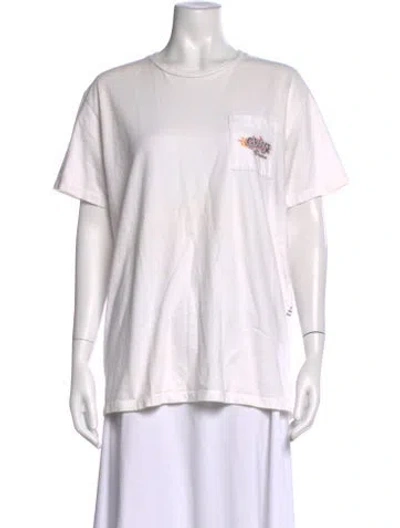 Pre-owned Simon Miller Graphic Print Crew Neck T-shirt In White