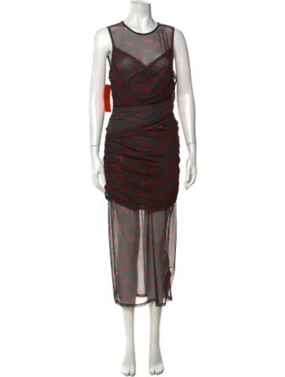 Pre-owned Simon Miller Graphic Print Long Dress In Multicolor