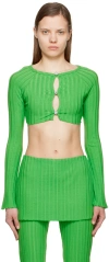Simon Miller Green Nirvana Cardigan In Grass Green