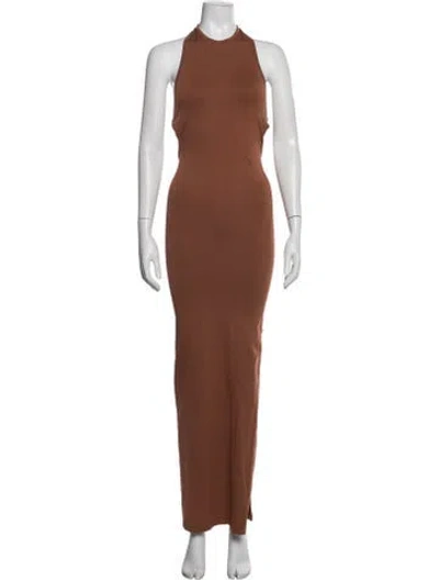 Pre-owned Simon Miller Halterneck Long Dress In Brown