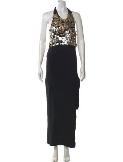 Pre-owned Simon Miller Halterneck Long Dress W/ Tags In Black