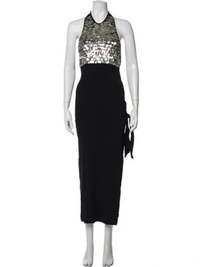 Pre-owned Simon Miller Halterneck Long Dress W/ Tags In Black