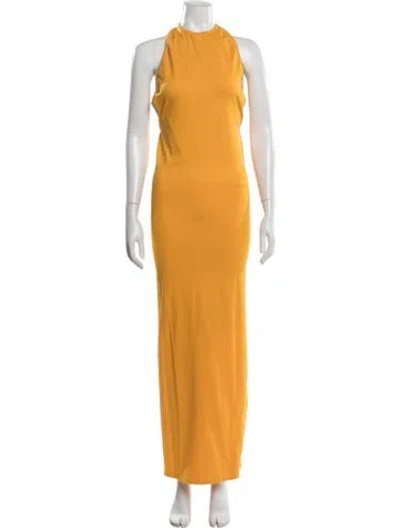 Pre-owned Simon Miller Halterneck Long Dress W/ Tags In Yellow