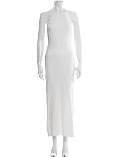 Pre-owned Simon Miller Halterneck Long Dress In White