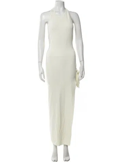 Pre-owned Simon Miller Halterneck Long Dress In Yellow