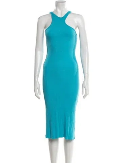 Pre-owned Simon Miller Halterneck Midi Length Dress In Blue